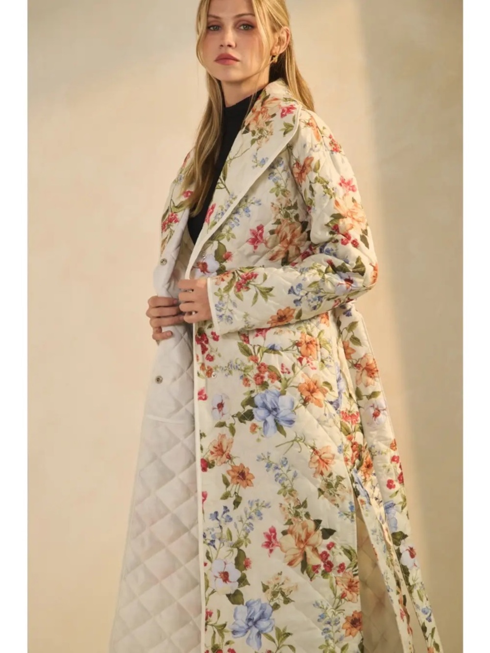 Spring Floral Quilted Jacket - Picture 2 of 9